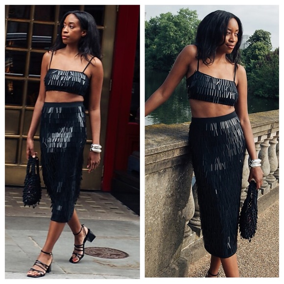 J. Crew Collection Sequin Fringe Midi Skirt. Size XL. NWT. - Picture 2 of 12